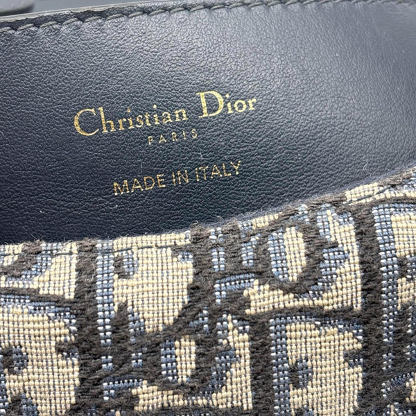 CHRISTIAN DIOR D-Dream Oblique Jacquard Crossbody Bag Navy Blue