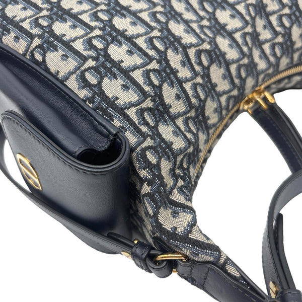 CHRISTIAN DIOR D-Dream Oblique Jacquard Crossbody Bag Navy Blue