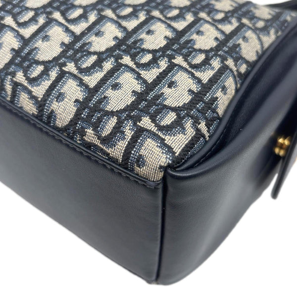 CHRISTIAN DIOR D-Dream Oblique Jacquard Crossbody Bag Navy Blue