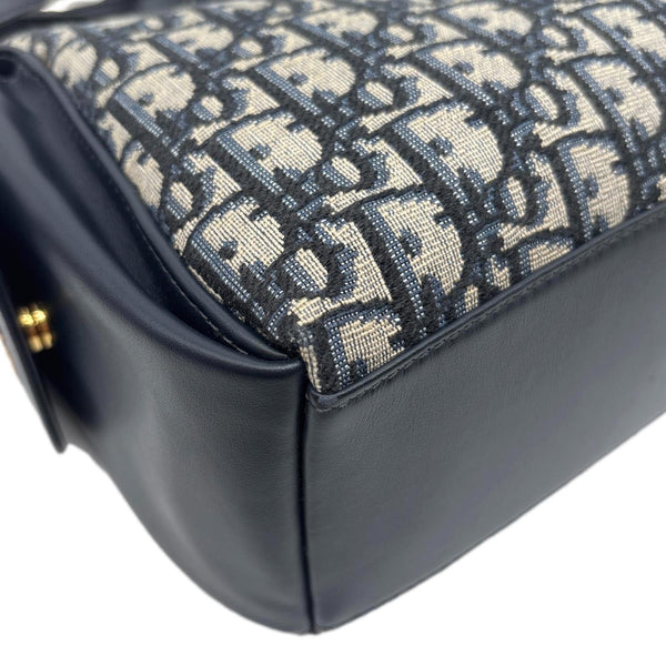 CHRISTIAN DIOR D-Dream Oblique Jacquard Crossbody Bag Navy Blue