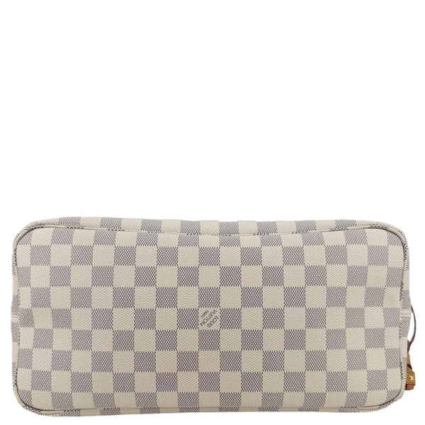 LOUIS VUITTON Neverfull MM Damier Azur Shoulder Bag Rose Ballerine