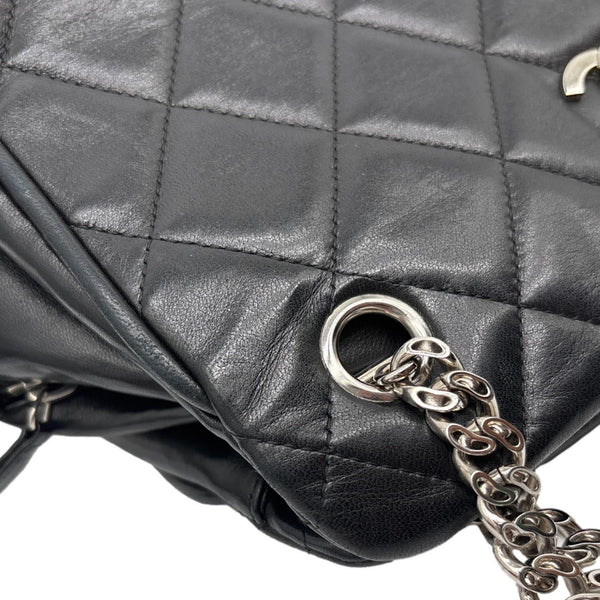 CHANEL CC Crown Quilted Lambskin Leather Tote Bag Black