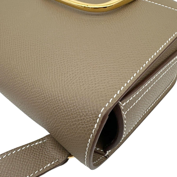 HERMES Della Cavalleria Mini Epsom Leather Shoulder Bag Etoupe
