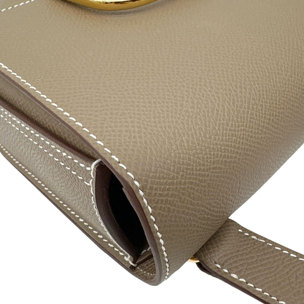 HERMES Della Cavalleria Mini Epsom Leather Shoulder Bag Etoupe
