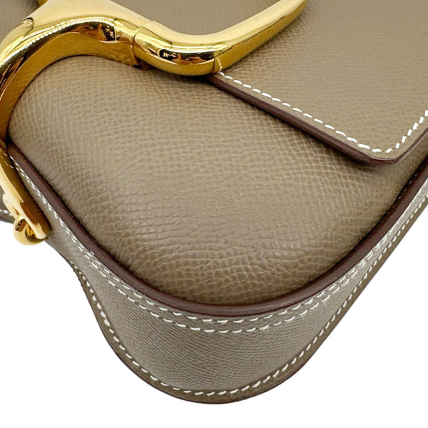 HERMES Della Cavalleria Mini Epsom Leather Shoulder Bag Etoupe