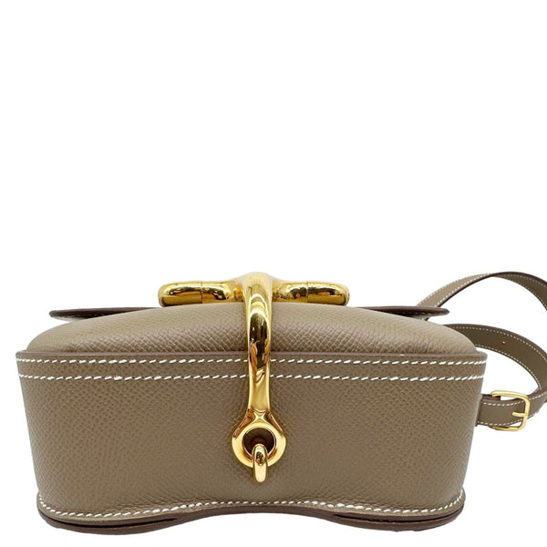 HERMES Della Cavalleria Mini Epsom Leather Shoulder Bag Etoupe