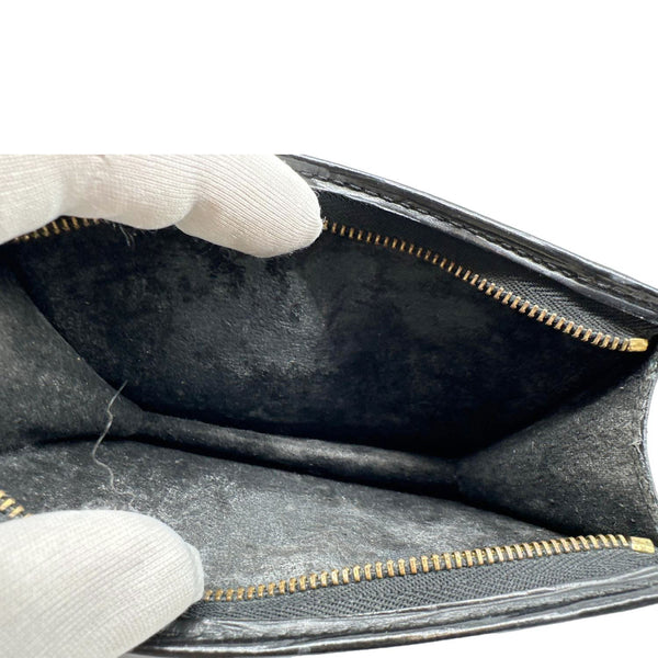 LOUIS VUITTON Pochette Epi Leather Pouch Black