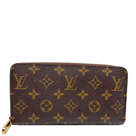 LOUIS VUITTON Monogram Canvas Zippy Wallet Brown
