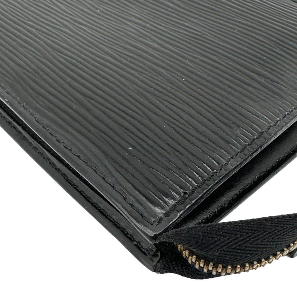 LOUIS VUITTON Pochette Epi Leather Pouch Black