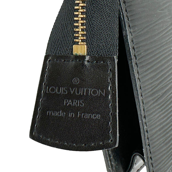LOUIS VUITTON Pochette Epi Leather Pouch Black