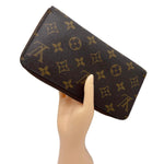 LOUIS VUITTON Monogram Canvas Zippy Wallet Brown
