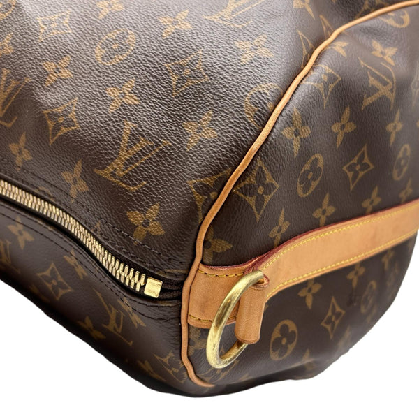 LOUIS VUITTON Keepall 55 Bandouliere Monogram Canvas Travel Bag Brown