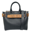 BURBERRY Pebbled Leather Belt Bag Black
