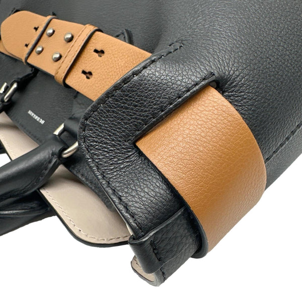 BURBERRY Pebbled Leather Belt Bag Black