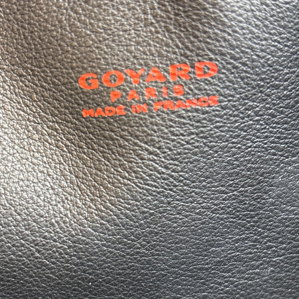 GOYARD Anjou Mini Chevron Canvas Tote Bag Black