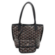 GOYARD Anjou Mini Chevron Canvas Tote Bag Black