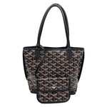 GOYARD Anjou Mini Chevron Canvas Tote Bag Black