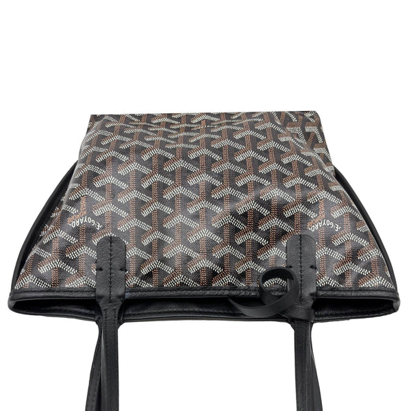 GOYARD Anjou Mini Chevron Canvas Tote Bag Black
