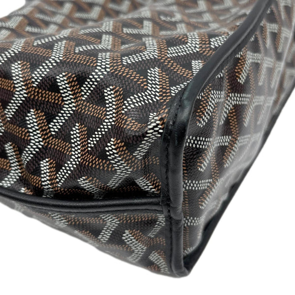 GOYARD Anjou Mini Chevron Canvas Tote Bag Black