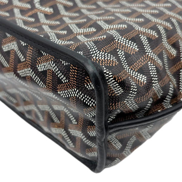 GOYARD Anjou Mini Chevron Canvas Tote Bag Black
