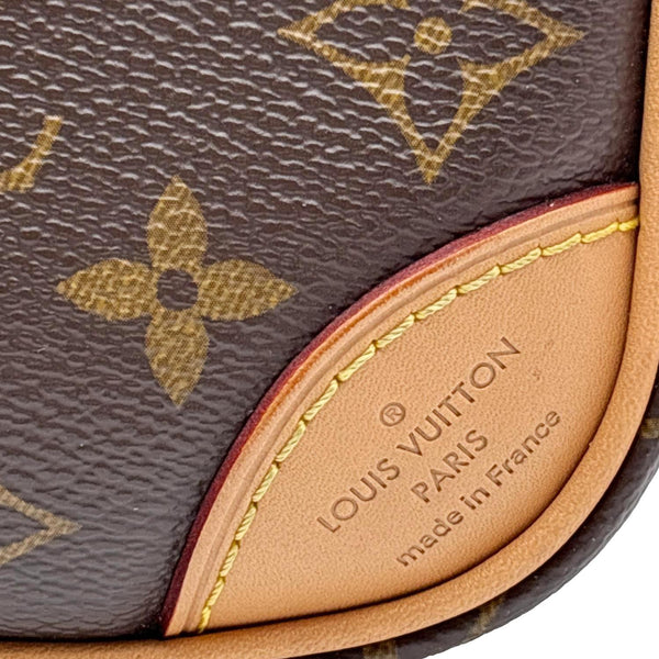 LOUIS VUITTON Deauville Mini Monogram Canvas Shoulder Bag Brown