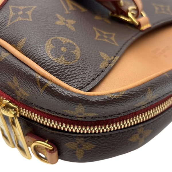 LOUIS VUITTON Deauville Mini Monogram Canvas Shoulder Bag Brown