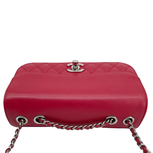 CHANEL Tramezzo Flap Quilted Calfskin Leather Crossbody Bag Red