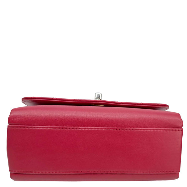 CHANEL Tramezzo Flap Quilted Calfskin Leather Crossbody Bag Red