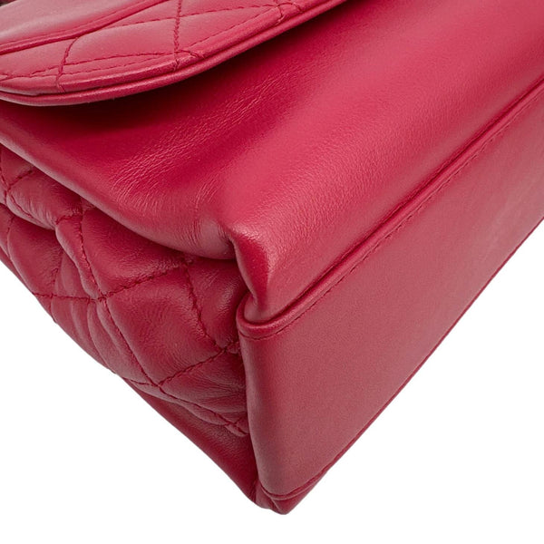 CHANEL Tramezzo Flap Quilted Calfskin Leather Crossbody Bag Red