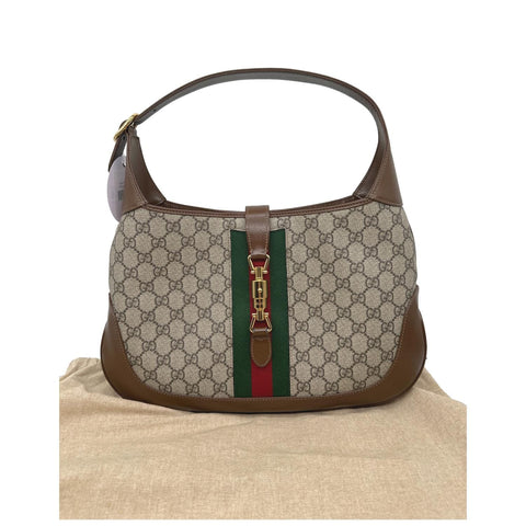 Gucci Jackie 1961 Large GG Monogram Canvas Bag Beige 636710
