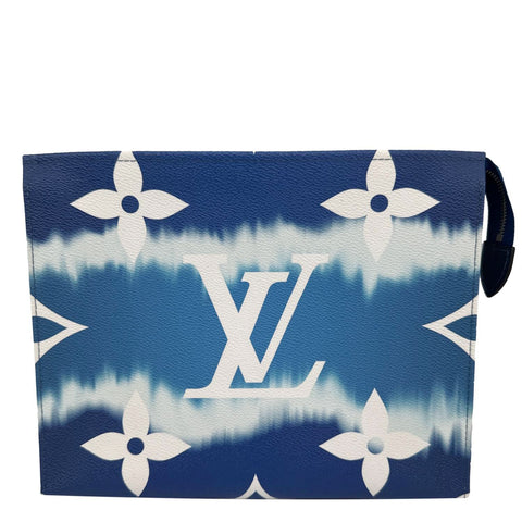 LOUIS VUITTON Toiletry 26 Giant Monogram Giant Escale Canvas Pouch Blue