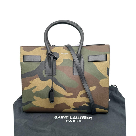 Saint Laurent Sac de Jour Tote Kaki Black Bag