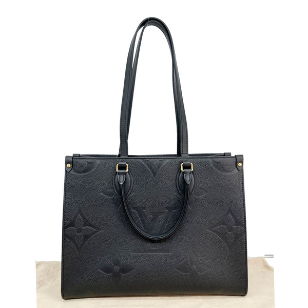 LOUIS VUITTON Onthego MM Giant Monogram Empreinte Shoulder Bag Black