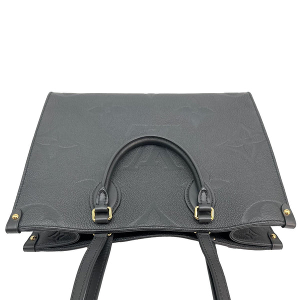 LOUIS VUITTON Onthego MM Giant Monogram Empreinte Shoulder Bag Black