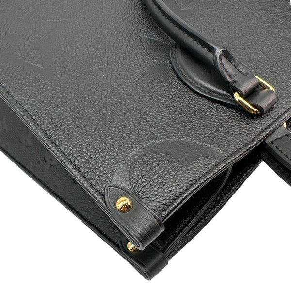 LOUIS VUITTON Onthego MM Giant Monogram Empreinte Shoulder Bag Black