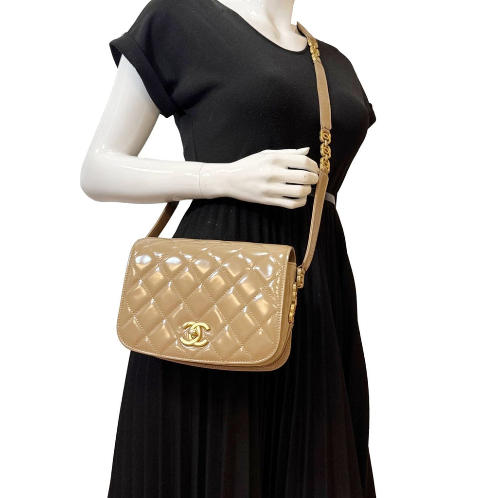 CHANEL My Sweet CC Quilted Calfskin Leather Shoulder Bag