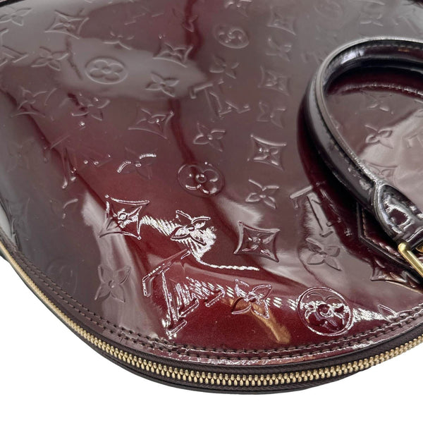 LOUIS VUITTON Alma GM Monogram Vernis Leather Satchel Bag Amarante