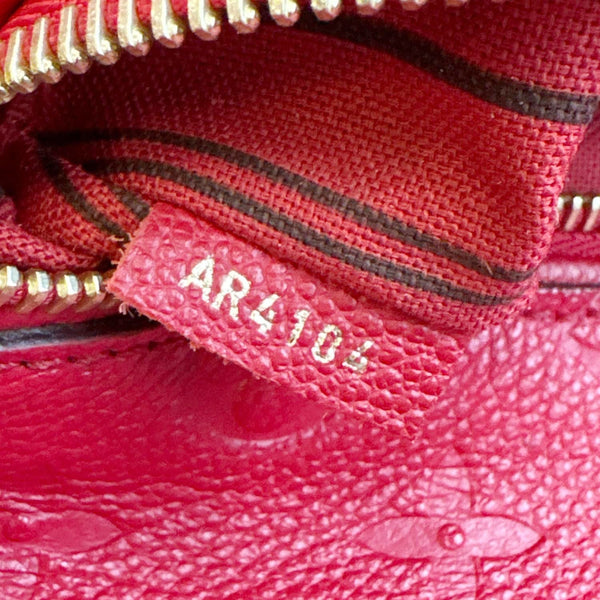 LOUIS VUITTON Bastille PM Empreinte Monogram Empreinte Leather Tote Bag Red