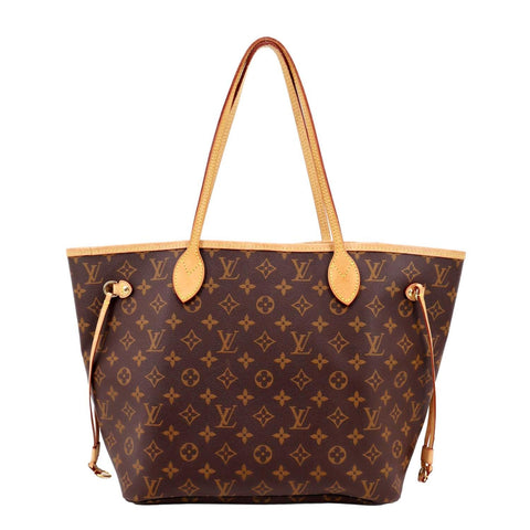 LOUIS VUITTON Neverfull MM Monogram Canvas Tote Bag Brown