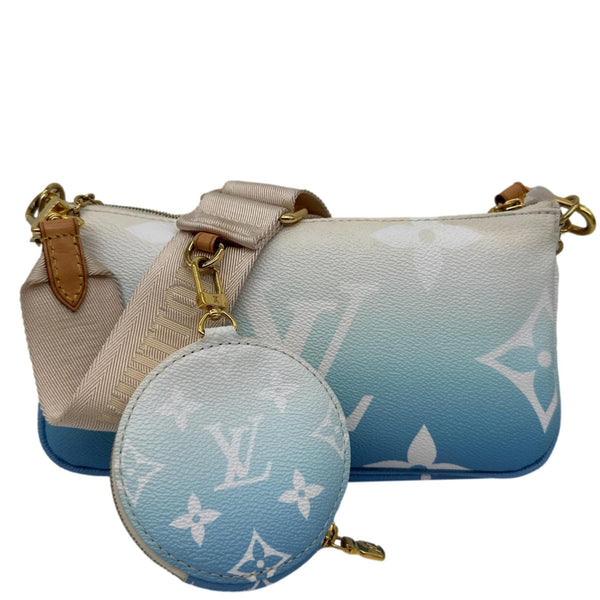 LOUIS VUITTON Multi Pochette Accessories By the Pool Monogram Giant Canvas Chain Clutch Bag Blue