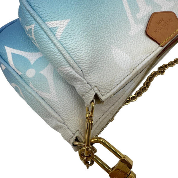 LOUIS VUITTON Multi Pochette Accessories By the Pool Monogram Giant Canvas Chain Clutch Bag Blue