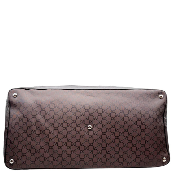 GUCCI GG Monogram Nylon Travel Weekender Bag Brown 105669