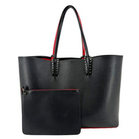 CHRISTIAN LOUBOUTIN Cabata Leather Tote Bag Black