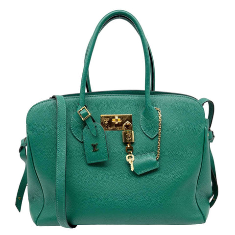 LOUIS VUITTON Milla MM Veau Nuage Leather Shoulder Bag Green