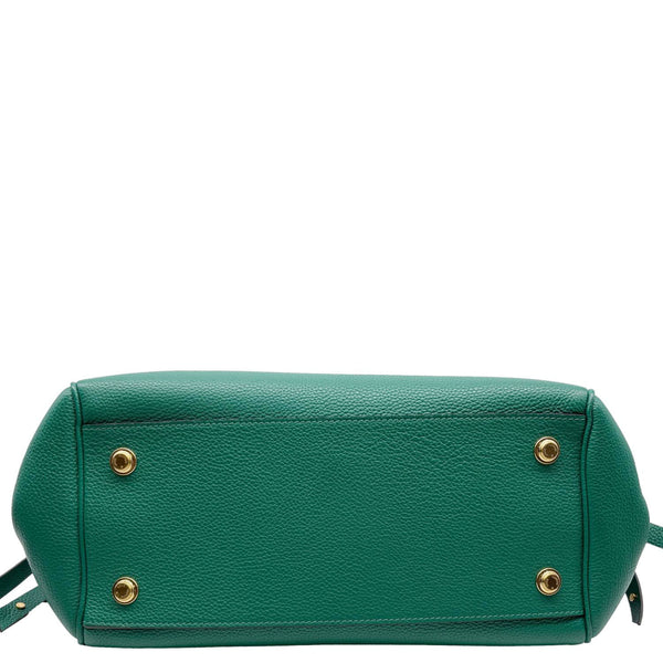 LOUIS VUITTON Milla MM Veau Nuage Leather Shoulder Bag Green