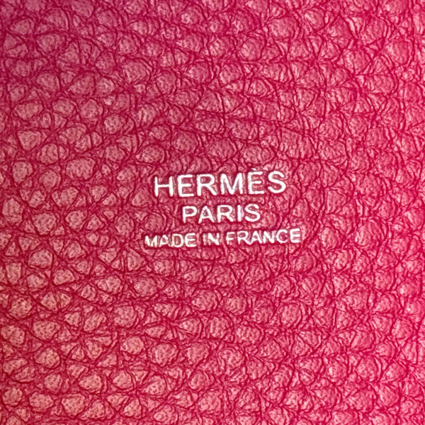 HERMES Picotin Lock 22 Taurillon Clemence Leather Hobo Bag Pink