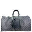 LOUIS VUITTON Keepall 55 Bandouliere Damier Graphite Travel Bag Black