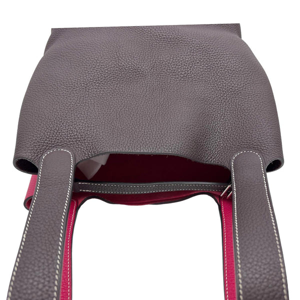 HERMES Picotin Lock 22 Taurillon Clemence Leather Hobo Bag Pink