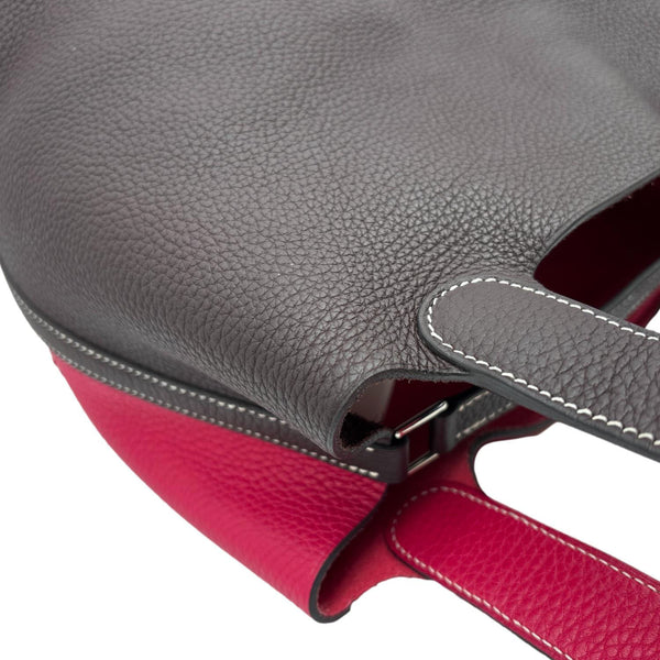 HERMES Picotin Lock 22 Taurillon Clemence Leather Hobo Bag Pink