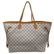 LOUIS VUITTON Neverfull GM Damier Azur Tote Shoulder Bag White